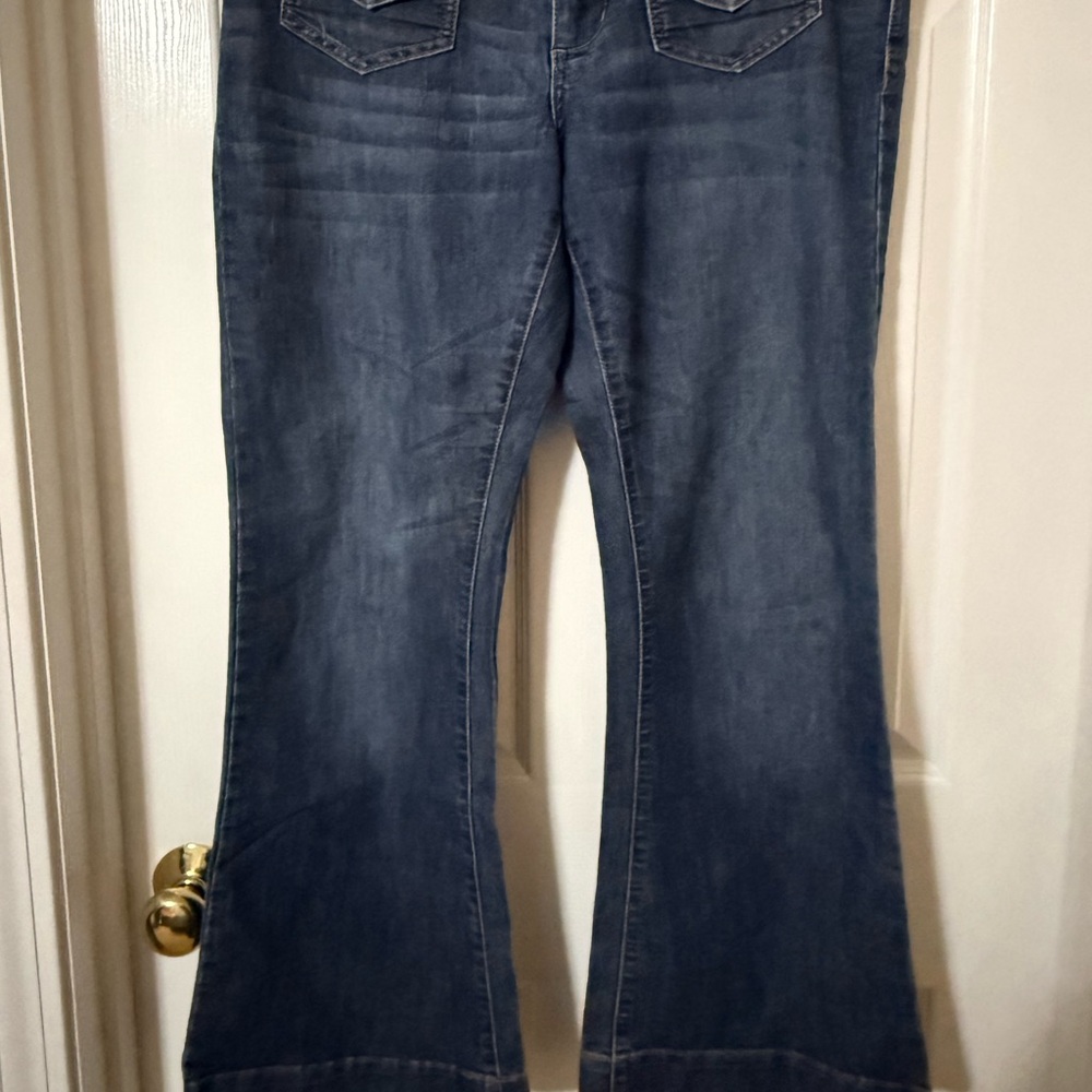 a.n.a Dark Indigo Flare Jeans